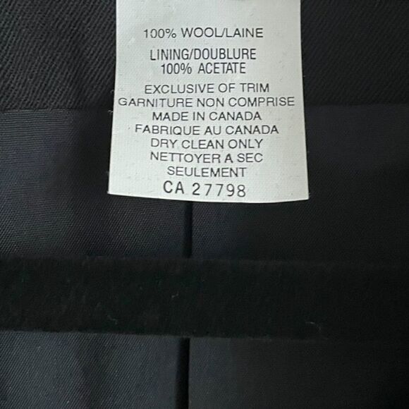 (SOLD) MARIOLA MAYER Black Vintage Wool Blazer Brown Lace Up Detail 12 - Picture 9 of 9